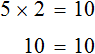 5x = 10 step 2