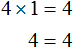 4x = 4