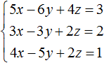 5x minus 6y plus 4z = 3 step 1
