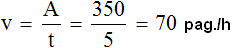 350 by 5 using the formula