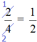 fraction reduction 2/4*2