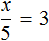 x thirds equals 3