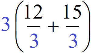 taking the total multiples of 12 plus 15