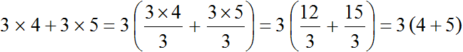 taking the multiplier 3 by 4 plus 3 by 5 divide in parentheses