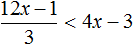 12x - 1 by 3 m 4x -3 step 1